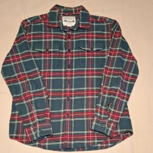 American Eagle Outfitters Red and Green Plaid Shirt